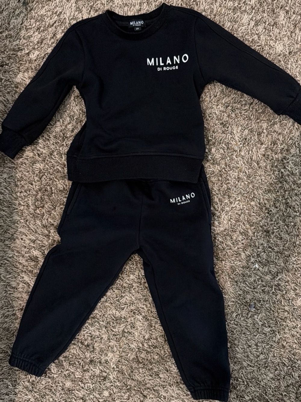 Milano Di Rouge Black Kids Sweatshirt & Jogger Set